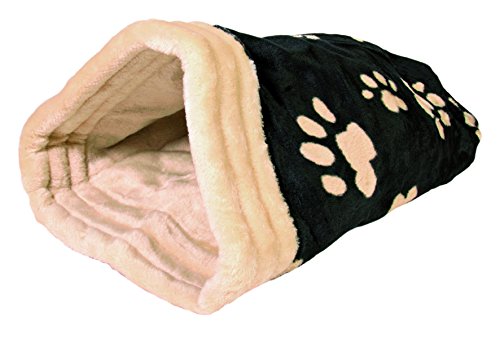 Trixie 36863 Kuschelsack Jasira, 25 × 27 × 45 cm, schwarz/beige, 1 Stück (1er Pack)