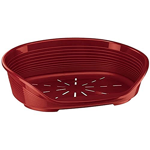 Ferplast Hundebett kleine Hunde, Katzenbett, Hundekorb aus Kunststoff, Lüftungsschlitze im Boden, Rutschfest, Komfortabler hoher Rand auch als Kinnstütze, 49 x 36 x h 17,5 cm Bordeaux Ferplast Hundebett kleine Hunde, Katzenbett, Hundekorb aus Kunststoff, Lüftungsschlitze im Boden, Rutschfest, Komfortabler hoher Rand auch als Kinnstütze, 49 x 36 x h 17,5 cm Bordeaux