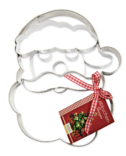 Birkmann 191310 XXL-Ausstechform Weihnachtsmann-Gesicht, mit Rezeptanhänger, 18,5 cm Birkmann 191310 XXL-Ausstechform Weihnachtsmann-Gesicht, mit Rezeptanhänger, 18,5 cm