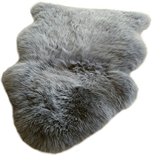 Premium New Zealand Lammfell grau Spitzenqualität waschbar geruchsneutral Premium New Zealand Lammfell grau Spitzenqualität waschbar geruchsneutral