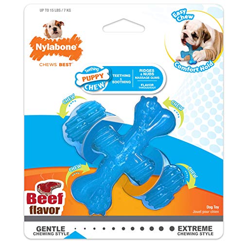 Nylabone Kauspielzeug für Welpen Zahnen Knochen aus Rindfleisch Geschmack Hund kauen Nylabone Kauspielzeug für Welpen Zahnen Knochen aus Rindfleisch Geschmack Hund kauen