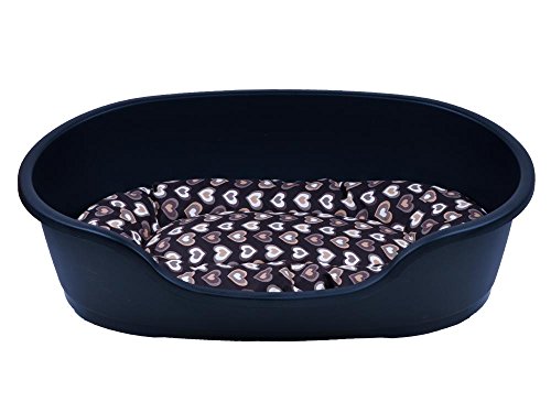 adena Hundekorb 81 x 54 cm anthrazit + Kissen Herzen braun adena Hundekorb 81 x 54 cm anthrazit + Kissen Herzen braun