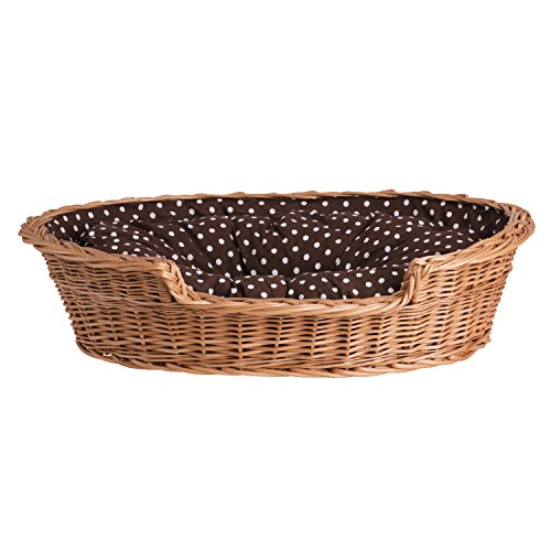 e-wicker24 Hundekorb aus Weide, Korb, honiggelb, 80 x 60 x 26 cm e-wicker24 Hundekorb aus Weide, Korb, honiggelb, 80 x 60 x 26 cm