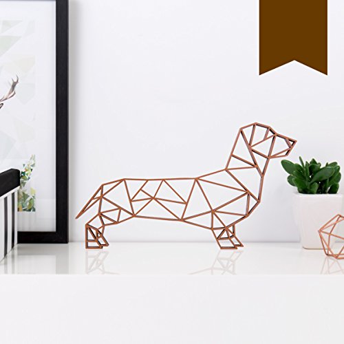 KLEINLAUT 3D-Origamis aus Holz - Wähle EIN Motiv & Farbe - Dackel - 20 x 11,5 cm (M) - Braun KLEINLAUT 3D-Origamis aus Holz - Wähle EIN Motiv & Farbe - Dackel - 20 x 11,5 cm (M) - Braun