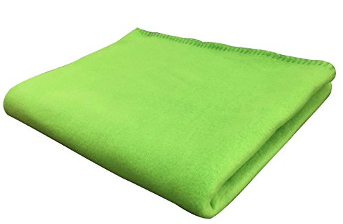 KiGATEX Polar-Fleecedecke Oeko-TEX Zertifiziert - Pflegeleichte Decke für Innen & Außen - Tagesdecke, Sommerdecke, Sofadecke, Kuscheldecke aus Fleece - 130 x 160 cm - Lemon