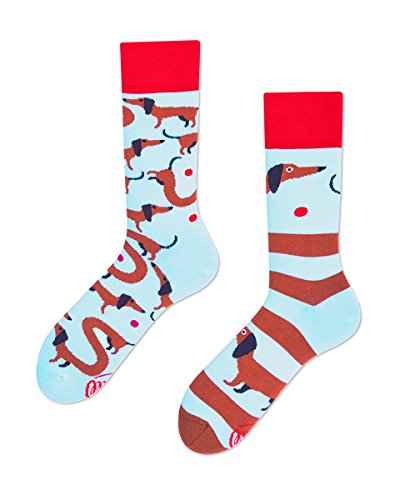 Many Mornings - Verrückte Socken - Damen - Sausage Dog - Dackel - Gr. 39-42