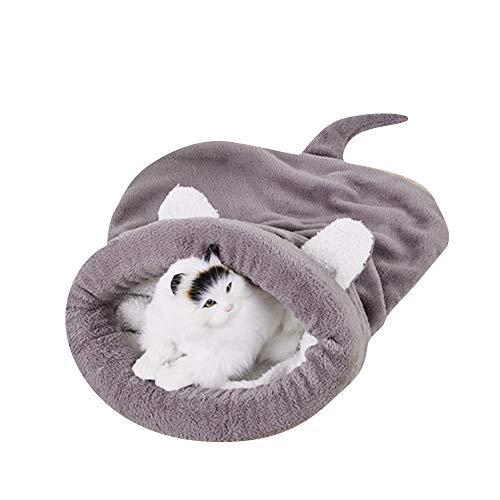 BLEVET Warm Waschbare Kätzchen Bett Winddicht Sack Kuschelig Tasche Decken Matte Haustier Schlafsäcke für Katze und Hund MZ042 (M, Grey) BLEVET Warm Waschbare Kätzchen Bett Winddicht Sack Kuschelig Tasche Decken Matte Haustier Schlafsäcke für Katze und Hund MZ042 (M, Grey)