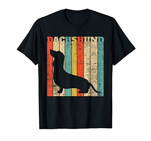 Dackel T-Shirt Retro Vintage Silhouette Teckel Dackel T-Shirt Retro Vintage Silhouette Teckel