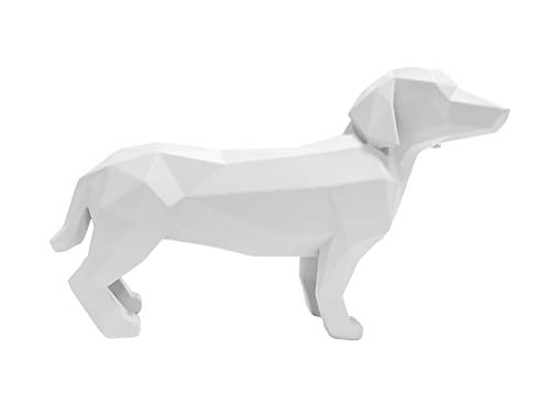 Present Time - Figur, Dekofigur - Dackel/Hund - Polyresin - weiß - 29,7x10,8x20,8 cm