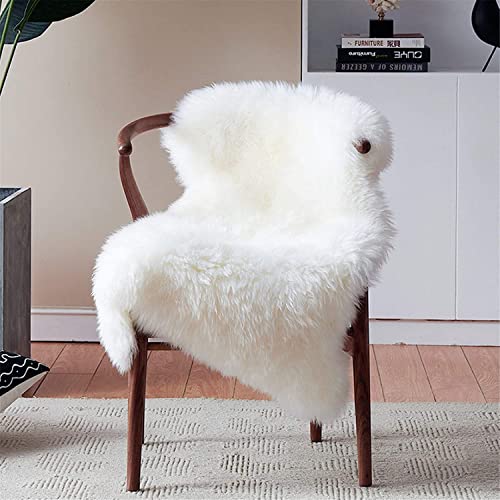 HEQUN Faux Lammfell Schaffell Teppich Kunstfell Dekofell Lammfellimitat Teppich Longhair Fell Nachahmung Wolle Bettvorleger Sofa Matte (50 x 80 cm, Weiß) HEQUN Faux Lammfell Schaffell Teppich Kunstfell Dekofell Lammfellimitat Teppich Longhair Fell Nachahmung Wolle Bettvorleger Sofa Matte (50 x 80 cm, Weiß)