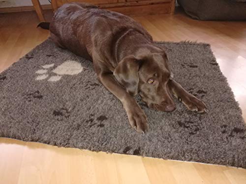 Original Dyrbed rutschfest in braun Pfote schwarz, Größe 100x75cm, Hundebett, Liegedecke, Hundedecke,Ruheplatz, Trocken Original Dyrbed rutschfest in braun Pfote schwarz, Größe 100x75cm, Hundebett, Liegedecke, Hundedecke,Ruheplatz, Trocken