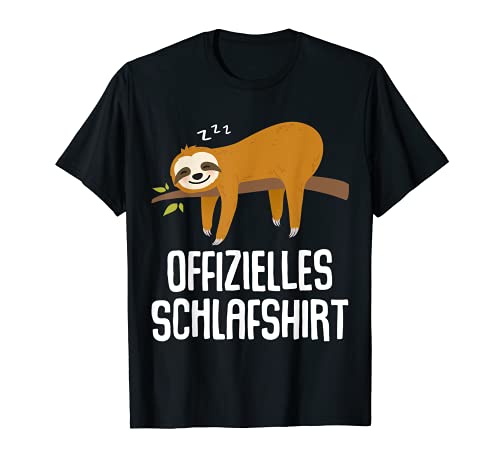 Schlafshirt Pyjama Schlafanzug Nachthemd Faultier Geschenk T-Shirt Schlafshirt Pyjama Schlafanzug Nachthemd Faultier Geschenk T-Shirt