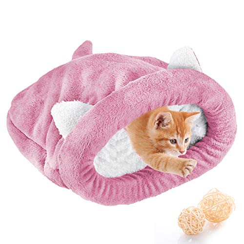 Haokaini Fleece Weiche Katze Schlafsack Erwärmung Waschbare Haustierbetten Kuschelsack Decke Matte Katzen Hunde Nest Höhlenhaus Gemütlich Bedeckt Kitty Welpenbett (Rosa M) Haokaini Fleece Weiche Katze Schlafsack Erwärmung Waschbare Haustierbetten Kuschelsack Decke Matte Katzen Hunde Nest Höhlenhaus Gemütlich Bedeckt Kitty Welpenbett (Rosa M)