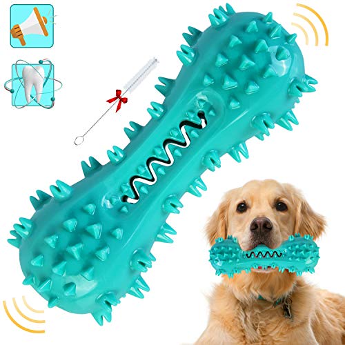 Hundespielzeug Kauspielzeug Welpen, Langlebiges Naturkautschuk Hundezahnbürste Kauspielzeug mit Quietschelement, Zahnreinigung Kauspielzeug für Mittelgroße und Großen Hunde Hundespielzeug Kauspielzeug Welpen, Langlebiges Naturkautschuk Hundezahnbürste Kauspielzeug mit Quietschelement, Zahnreinigung Kauspielzeug für Mittelgroße und Großen Hunde