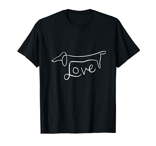 Dackel Single Line Design Hundebesitzer Herrchen Frauchen T-Shirt Dackel Single Line Design Hundebesitzer Herrchen Frauchen T-Shirt