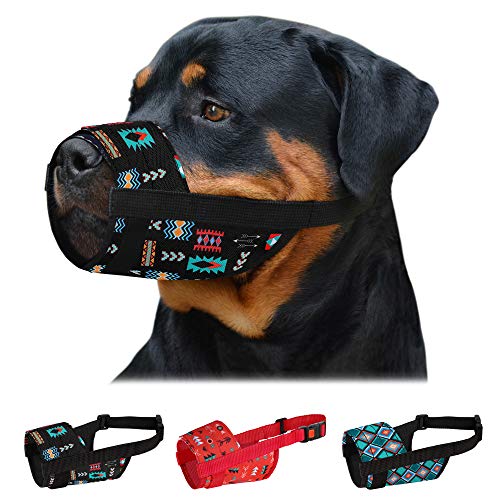 CollarDirect Maulkorb für Hunde – Verstellbarer, weicher, atmungsaktiver Mundschutz aus Tribal-Nylon für kleine, mittlere und große Hunde, Anti-Kauen, Bellen (L/XL) CollarDirect Maulkorb für Hunde – Verstellbarer, weicher, atmungsaktiver Mundschutz aus Tribal-Nylon für kleine, mittlere und große Hunde, Anti-Kauen, Bellen (L/XL)