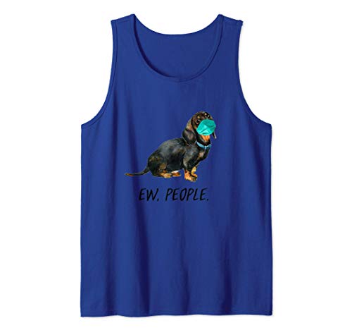 DACKEL mit Gesichtsmaske Mundschutz Hund EW PEOPLE Tank Top DACKEL mit Gesichtsmaske Mundschutz Hund EW PEOPLE Tank Top