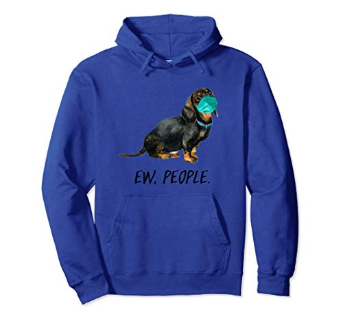 DACKEL mit Gesichtsmaske Mundschutz Hund EW PEOPLE Pullover Hoodie DACKEL mit Gesichtsmaske Mundschutz Hund EW PEOPLE Pullover Hoodie