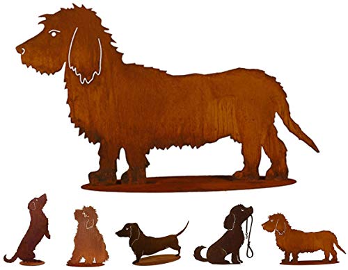 Gartenfigur Rost auf festem Stand – Hochwertig & Wetterfest - Metall Tierfigur - Edelrost Dekofigur/Tier Figur – Gartendeko/Dekoration (Dackel III - Höhe 42cm) Gartenfigur Rost auf festem Stand – Hochwertig & Wetterfest - Metall Tierfigur - Edelrost Dekofigur/Tier Figur – Gartendeko/Dekoration (Dackel III - Höhe 42cm)