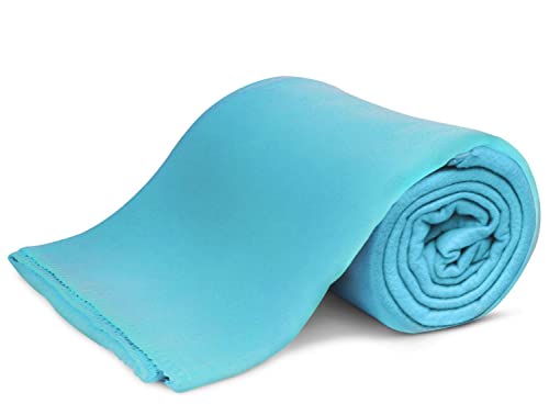 KiGATEX Polar-Fleecedecke Oeko-TEX Zertifiziert - Pflegeleichte Decke für Innen & Außen - Tagesdecke, Sommerdecke, Sofadecke, Kuscheldecke aus Fleece - 130 x 160 cm - Aqua KiGATEX Polar-Fleecedecke Oeko-TEX Zertifiziert - Pflegeleichte Decke für Innen & Außen - Tagesdecke, Sommerdecke, Sofadecke, Kuscheldecke aus Fleece - 130 x 160 cm - Aqua