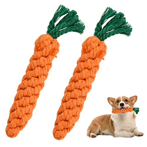 Vesaneae 2 Stück Hundespielzeug Karotte, Robustes Kauspielzeug für Welpen, für Zahnreinigung, Puppy Karotte Seil Spielzeug Geflochtene, Interaktives Hundespielzeug, für Kleine Mittelgroßen Hund Vesaneae 2 Stück Hundespielzeug Karotte, Robustes Kauspielzeug für Welpen, für Zahnreinigung, Puppy Karotte Seil Spielzeug Geflochtene, Interaktives Hundespielzeug, für Kleine Mittelgroßen Hund