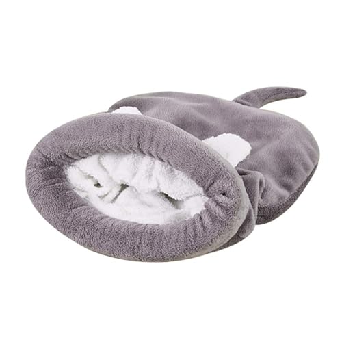 KMOCEPLY Weicher Fleece-Schlafsack für Katzen, weicher Plüsch, selbstwärmend, waschbar, Katzenbetten, Kuschelsack, Decke, Matte, Kitty-Sack, Hundenest, Höhle, Haus, Katzenkissen, Kätzchen, Welpenbett,