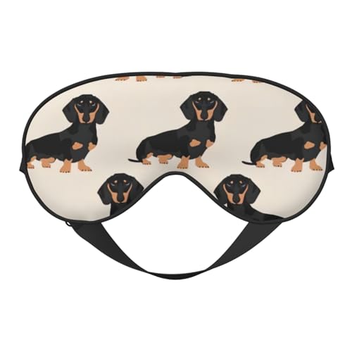 QGWDYYJQ Weiche Augenmaske mit Dackel-Motiv, Einschlafhilfe, Augenmaske, Reise-Schlafmaske QGWDYYJQ Weiche Augenmaske mit Dackel-Motiv, Einschlafhilfe, Augenmaske, Reise-Schlafmaske