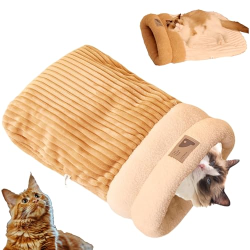 Ventouse Katzenschlafsack Cat Sleeping Bag für Winter: Weiche und Warme Kuschelhöhle Katze für Katzen und kleine Hunde bis 16 Pfund 360° Warm Katze Schlafsack Katzenbett im kalten Winter (Braun) Ventouse Katzenschlafsack Cat Sleeping Bag für Winter: Weiche und Warme Kuschelhöhle Katze für Katzen und kleine Hunde bis 16 Pfund 360° Warm Katze Schlafsack Katzenbett im kalten Winter (Braun)
